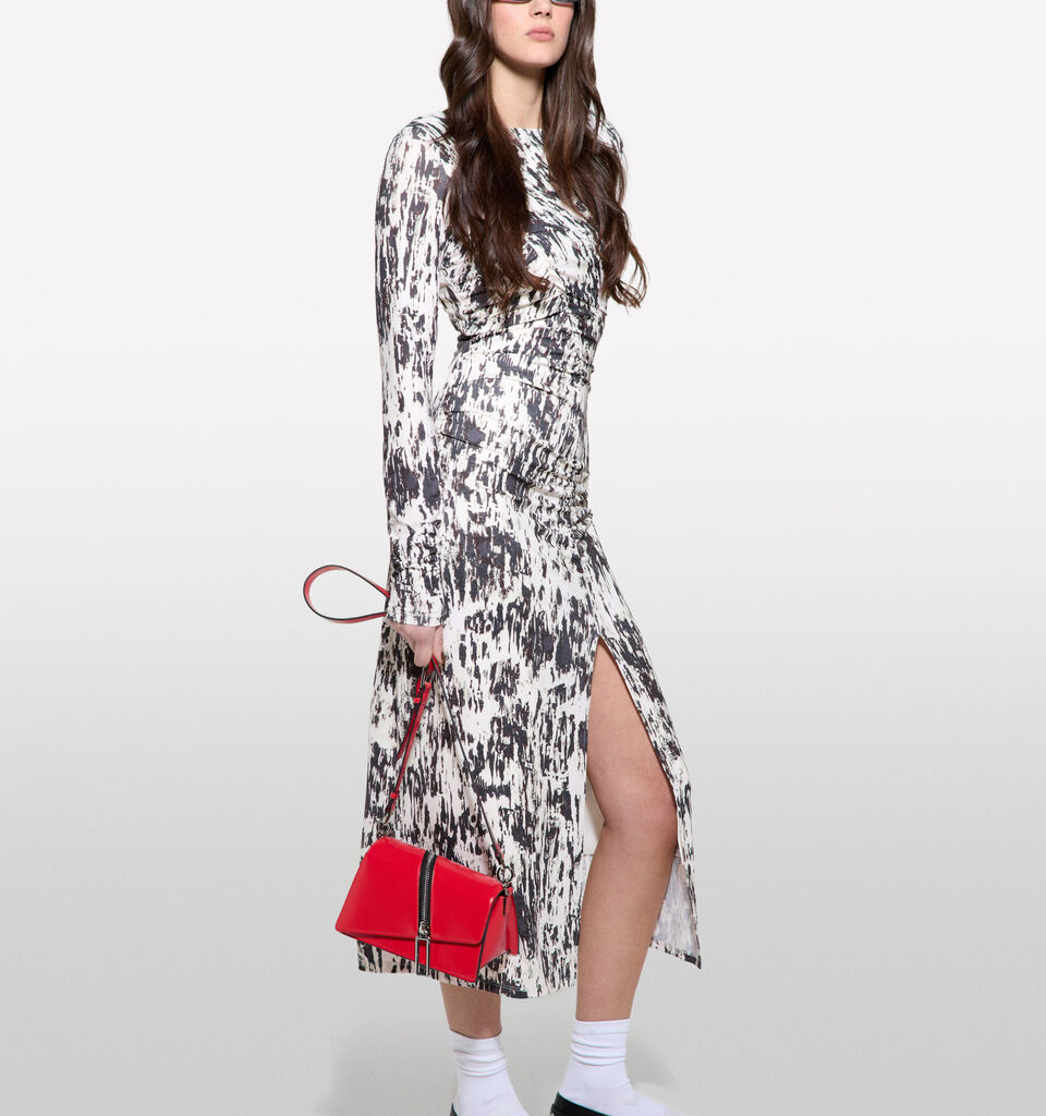 Vestito aderente con spacco - vestiti midi da donna - Multi-color | Sisley image number 1